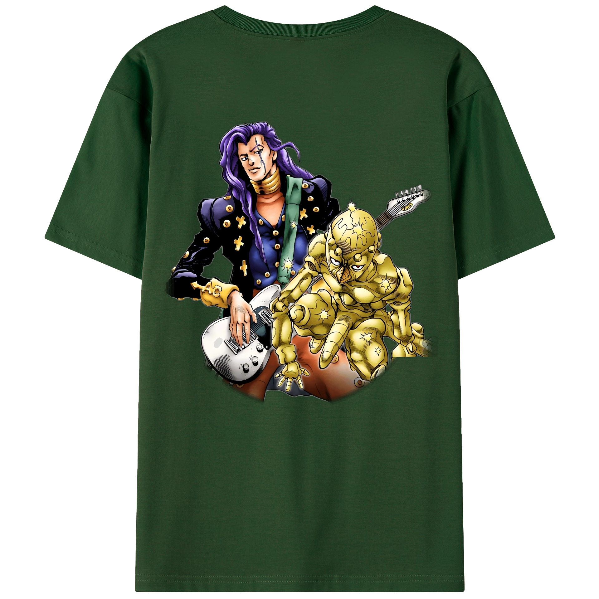 （画像用） ジョジョの奇妙な冒険 おといし あきら JoJo's Bizarre Adventure Akira Otoishi 綿100％半袖Tシャツ（背面プリント）